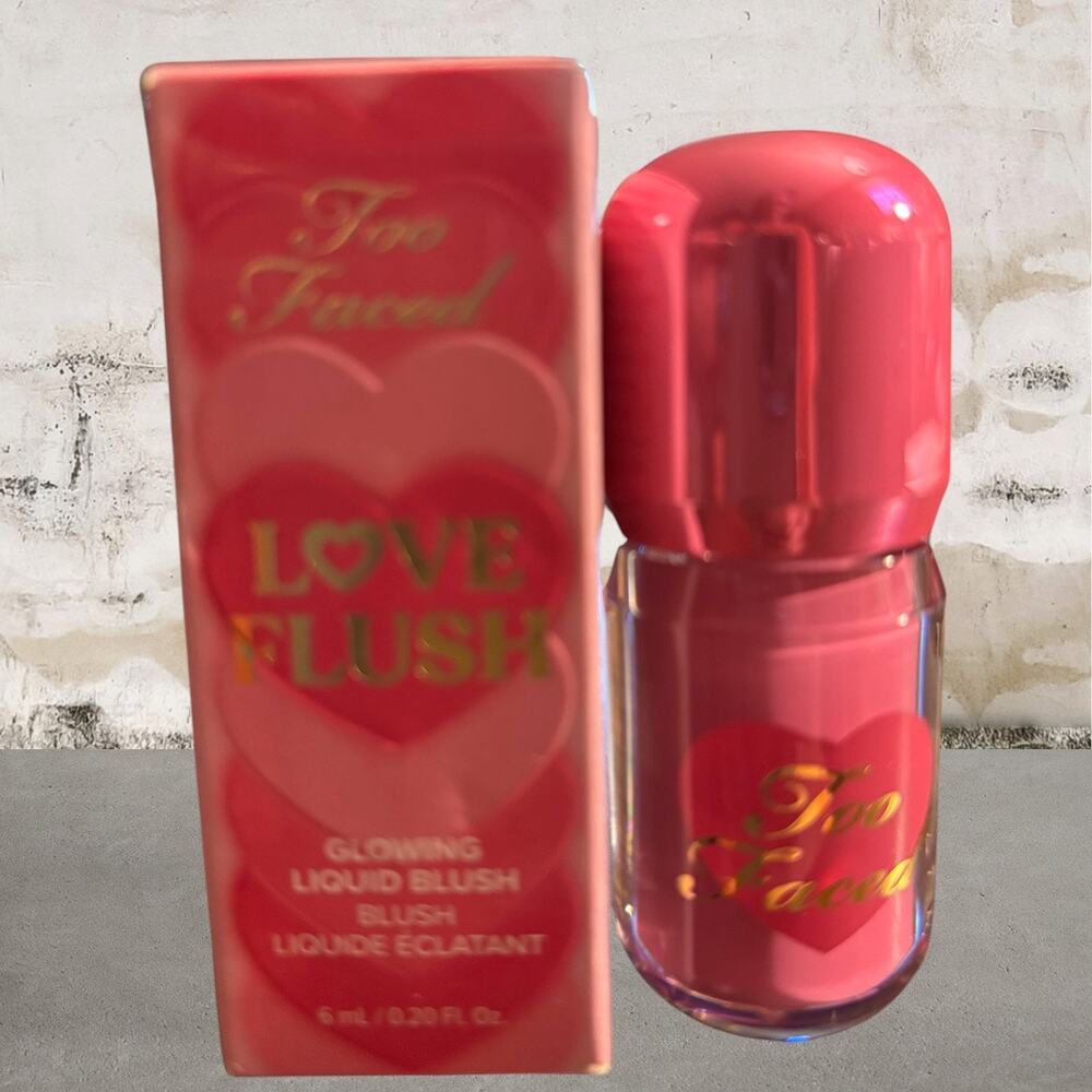 Too Faced $25 Love Flush Glowing Liquid Blush in Last Love NIB